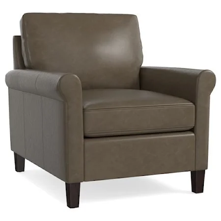 Transitional Chair with Sock Rolled Arms